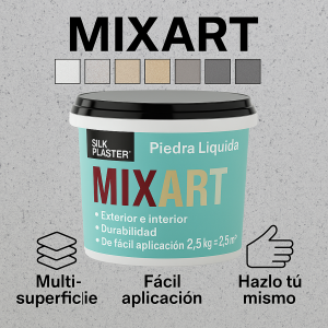 Mixart "8 Colores Disponibles" 2.5kg. = 2/2,5m2.