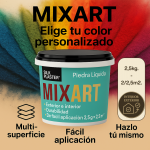 MixArt 2.5 kg – Piedra Líquida Color Personalizado